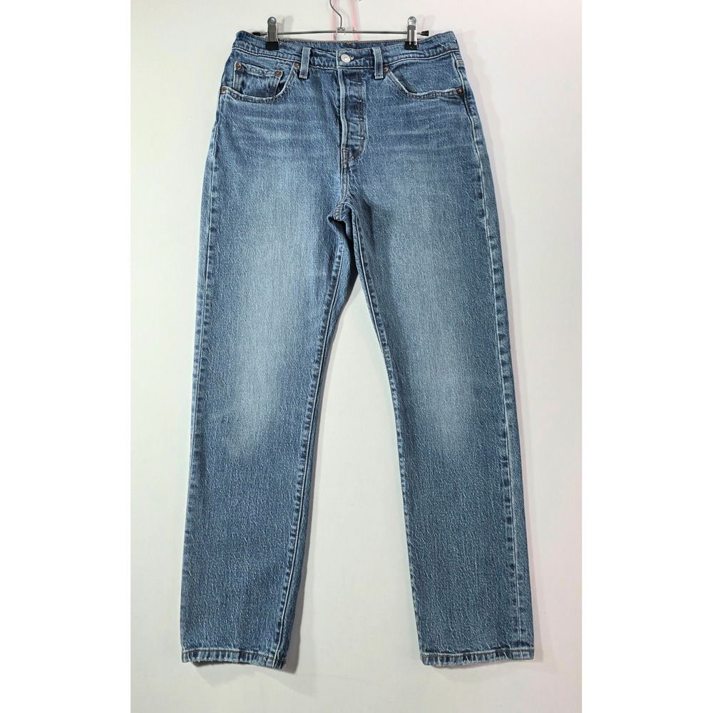 Levis 501 Original Fit Straight Leg Jeans Blue Denim W29 L30 (Fits 30x29)